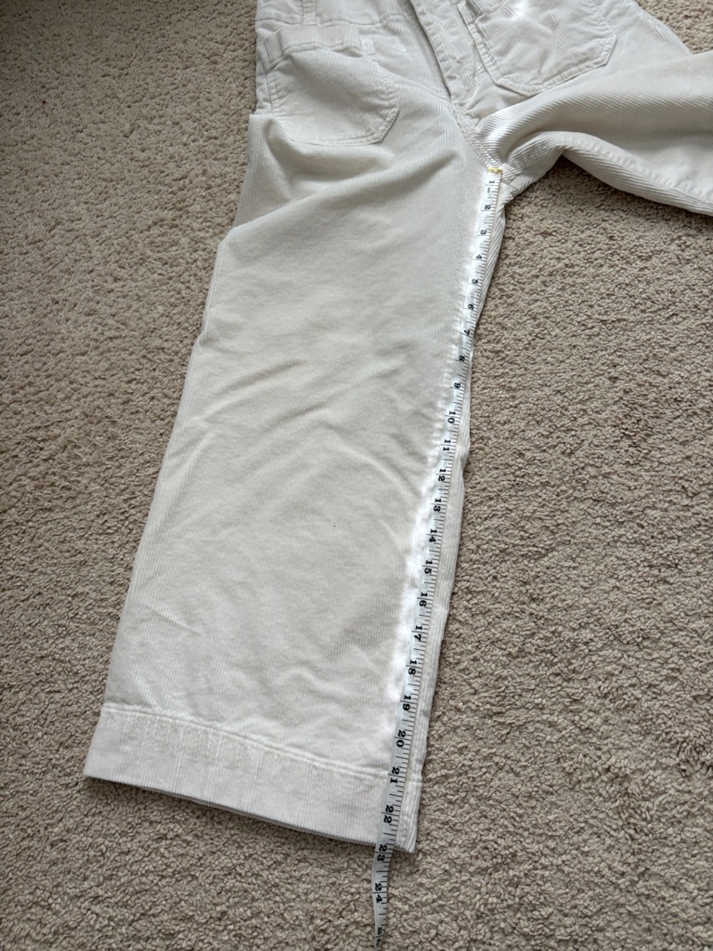 Anthropologie Off-White Wide-Leg Corduroy Jeans - Picture 8 of 14